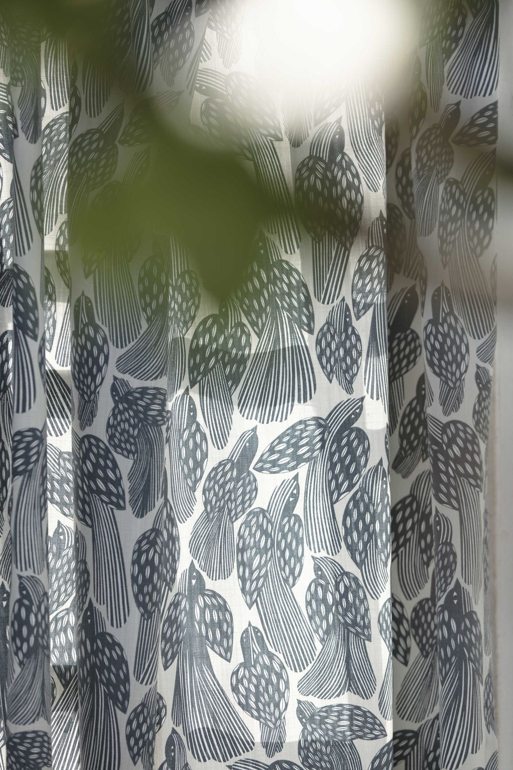 Spira -Vögel rollen Vorhang 140x100 cm, Mineralgrün