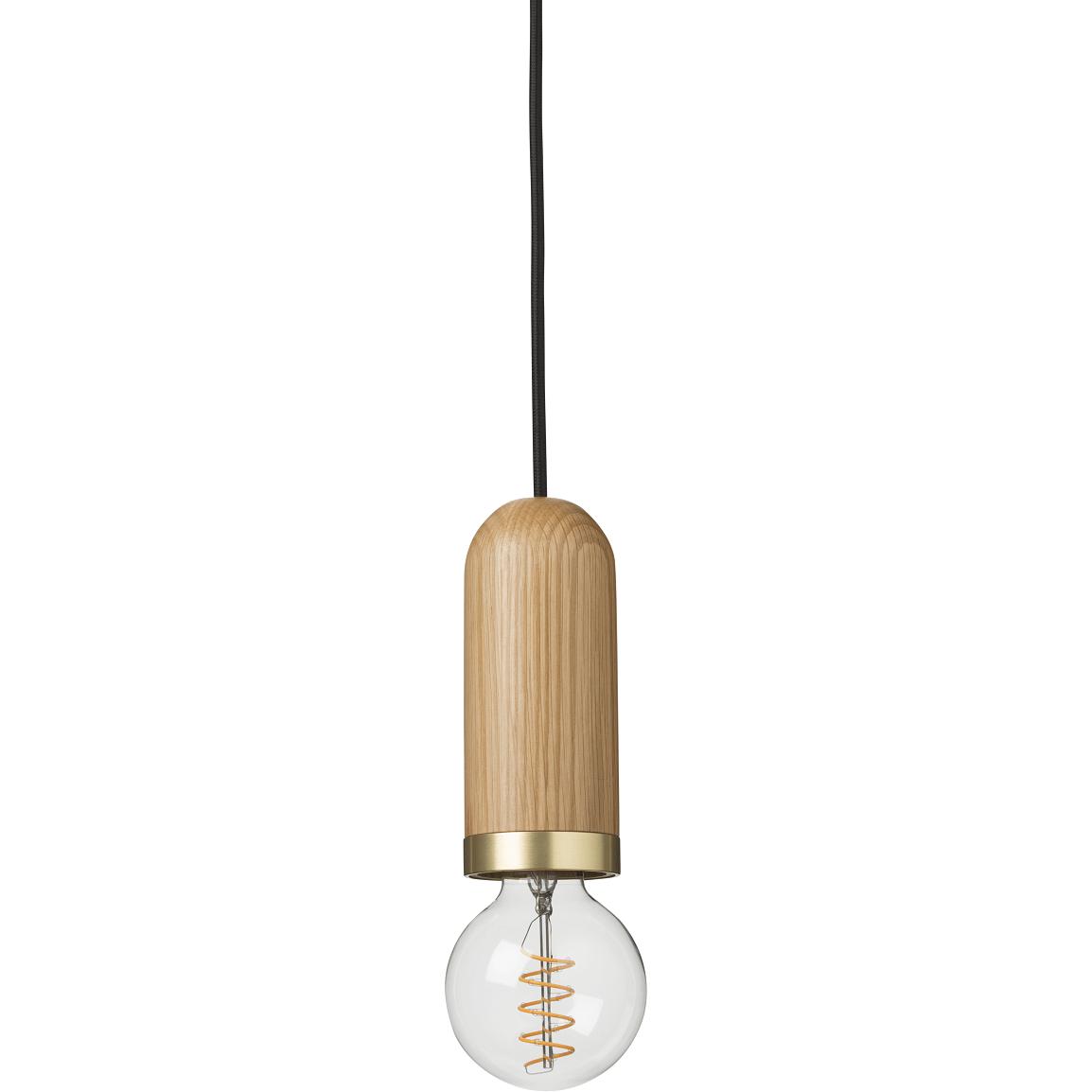 Spring Copenhagen Lampe à suspension cylindrique, Chêne