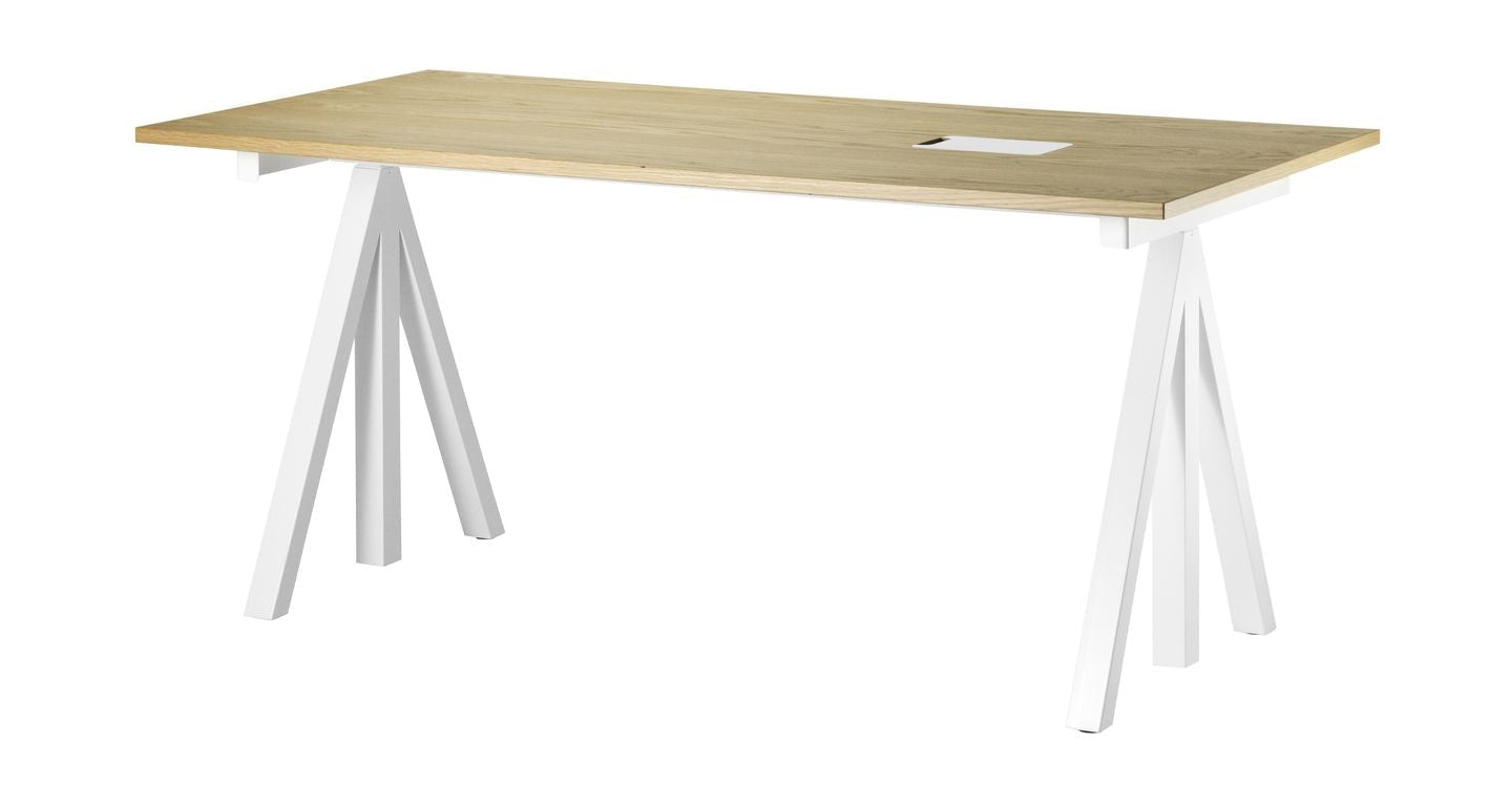 Strängmöbler höjd justerbar arbetsbord ek, 78x160 cm