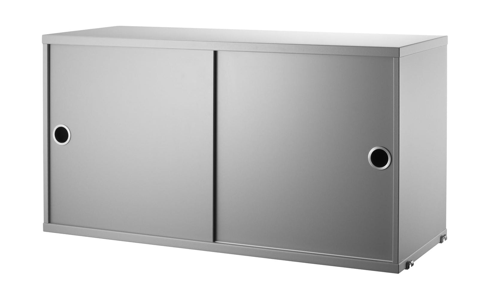 String Furniture System Elemento de gabinete con puertas correderas 30x78x42 cm, gris
