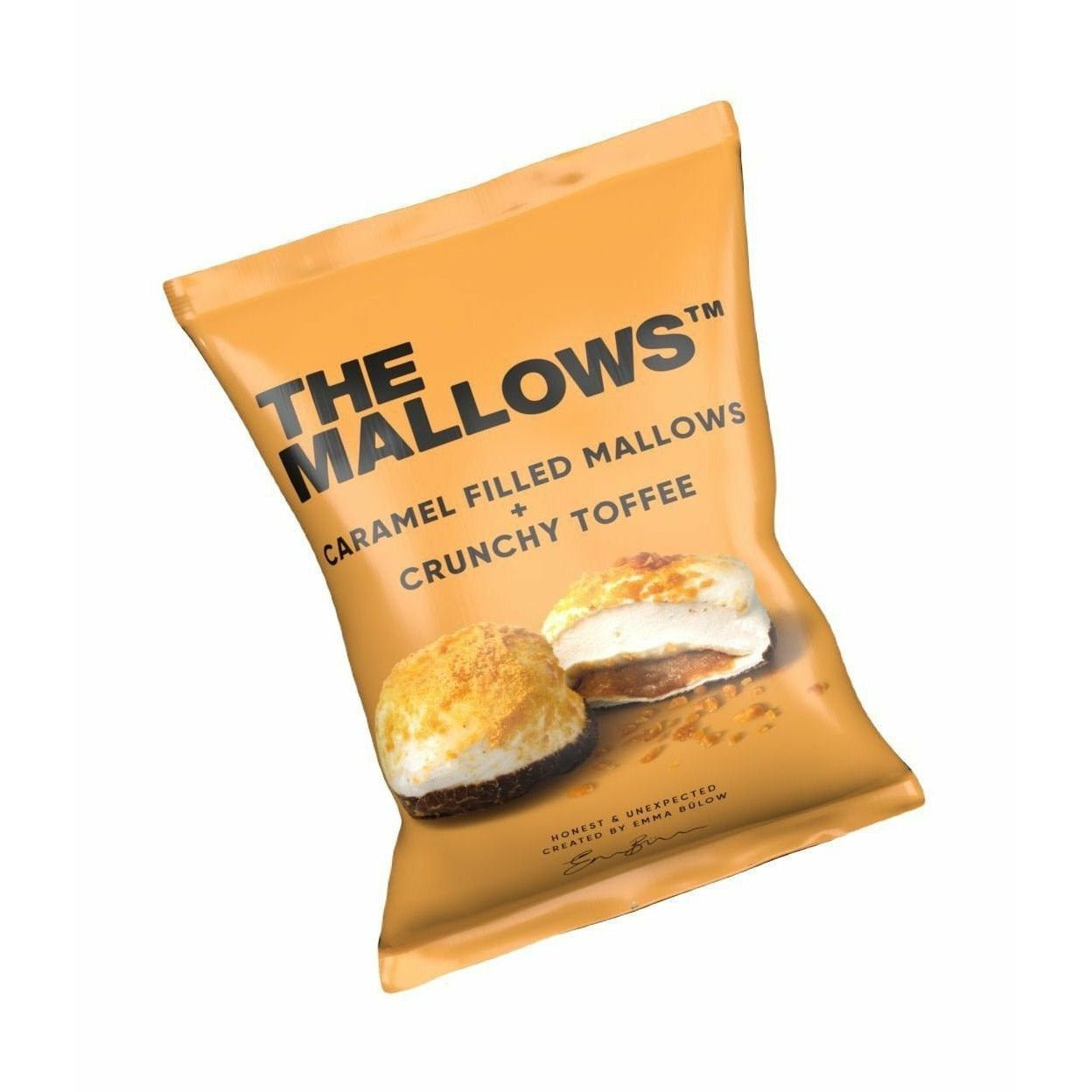 Mallows marshmallows med karamelfyldning crunchy toffee, 11g