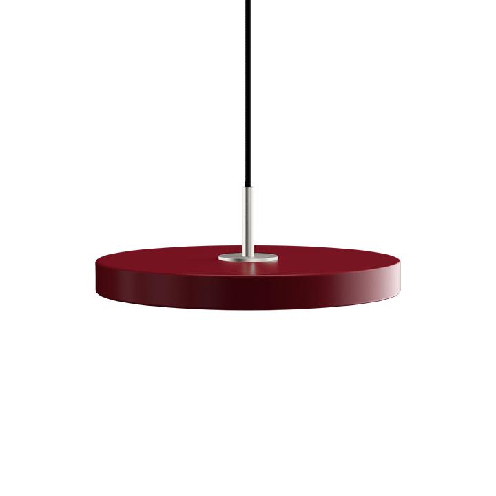 Umage Asteria Mini LED pendel, stål/rubin rød