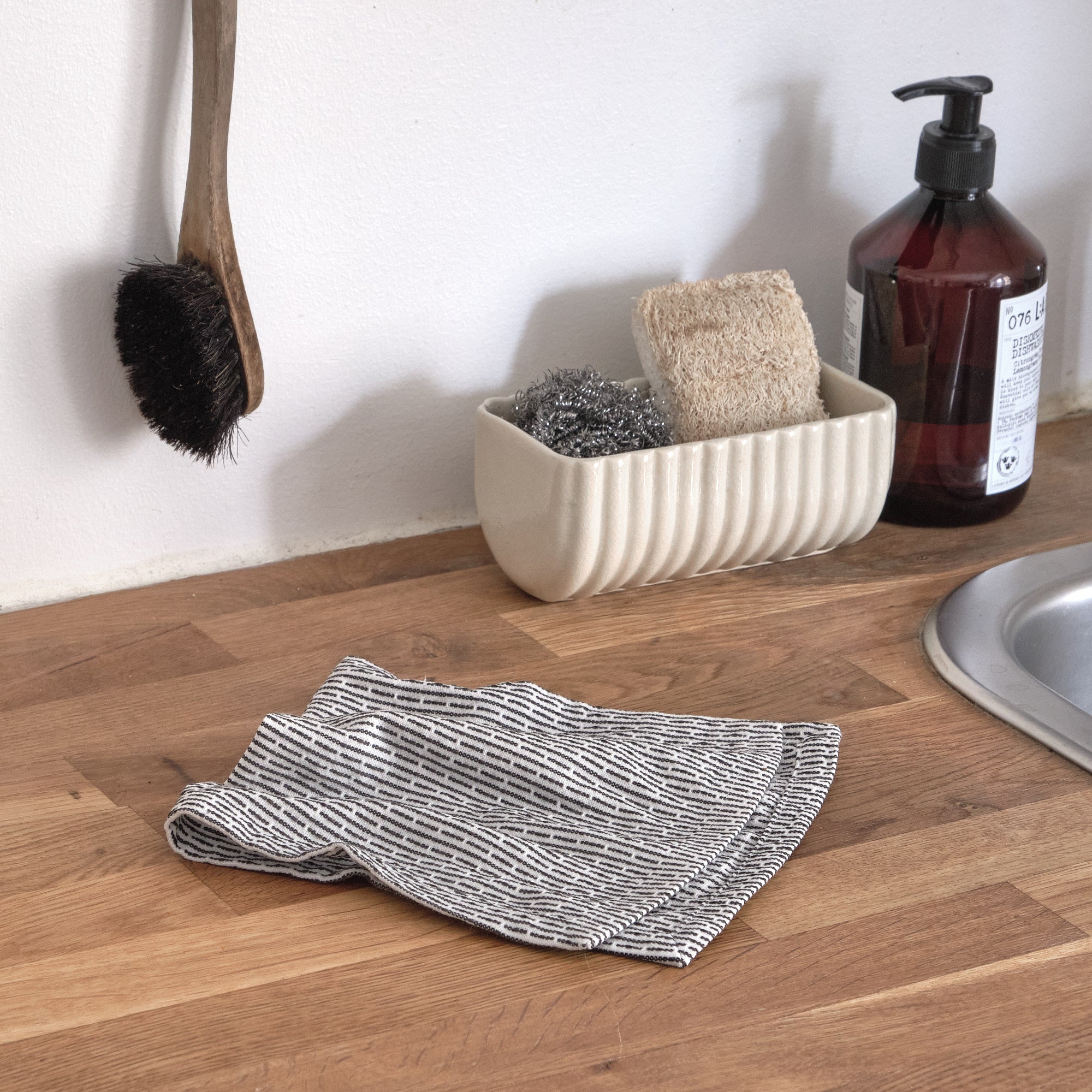 Det organiske firma Urban Kitchen Cloth 3 stk., Morning Gray