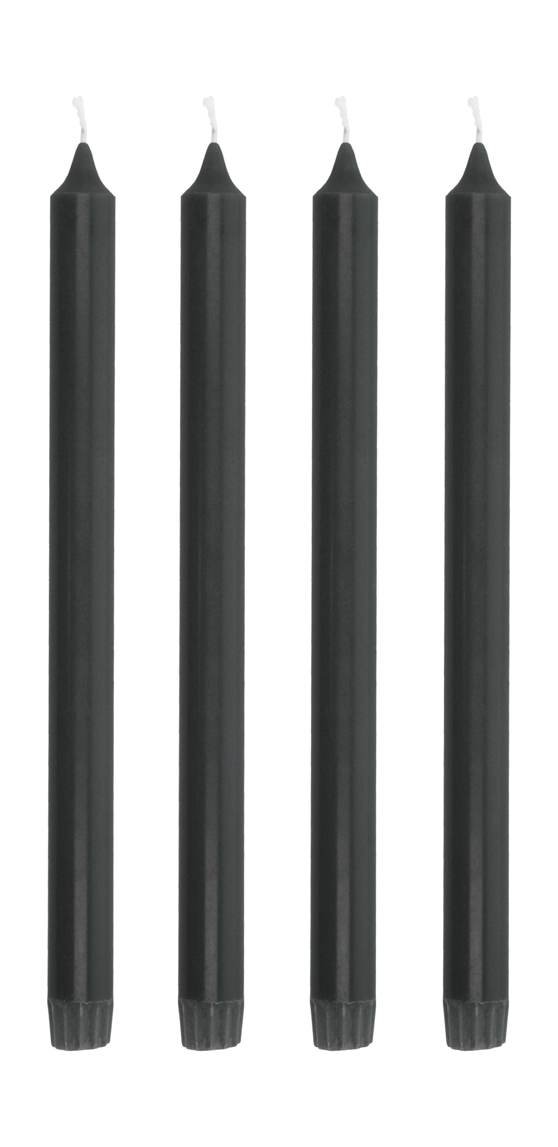 Villa Collection AIa Stick Kerze Set von 4 Øx H 2.2x30, Schwarz