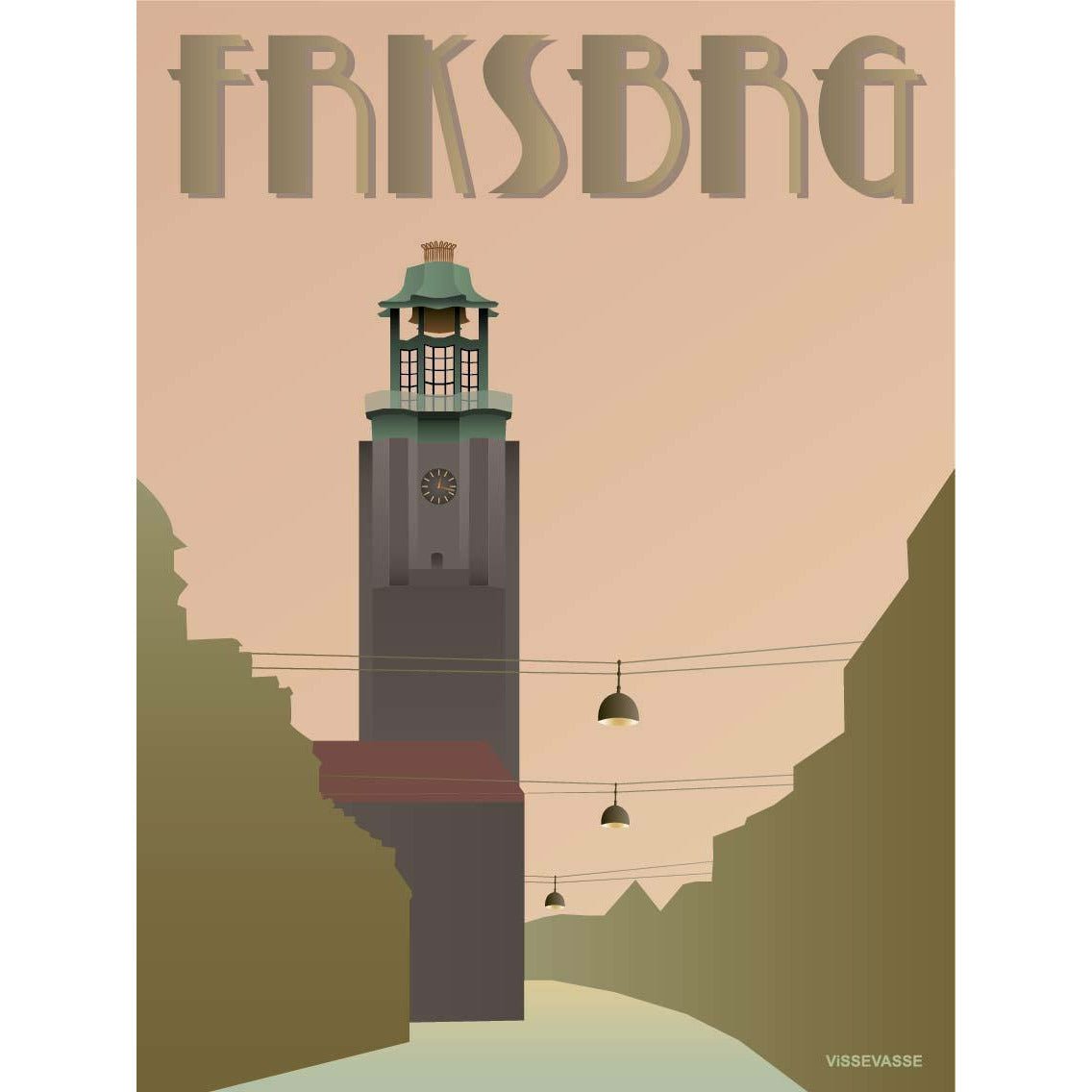 Vissevasse Frederiksberg Town Hall Poster, 30 X40 Cm