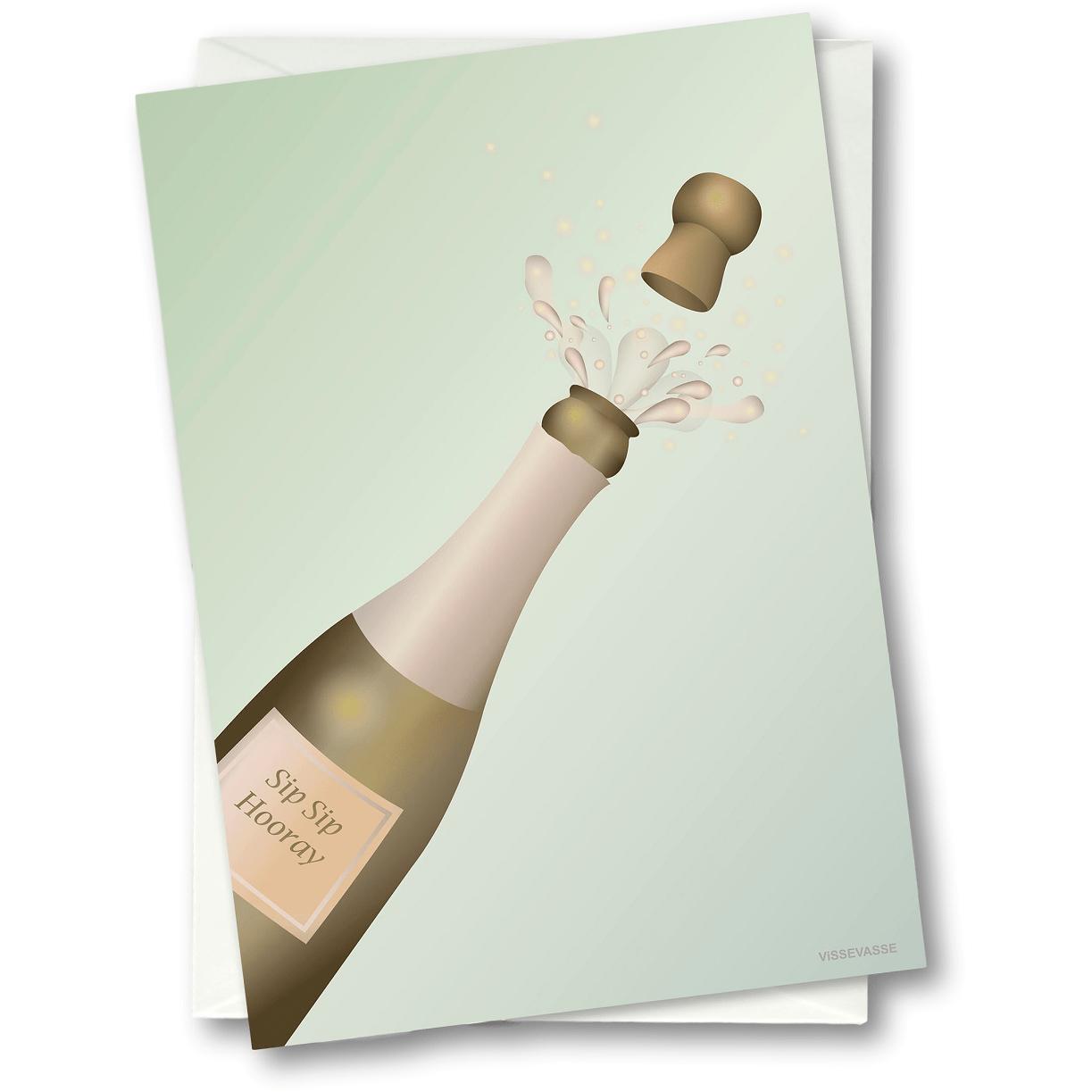 Vissevasse Cheers lykønskningskort, 15 x21 cm