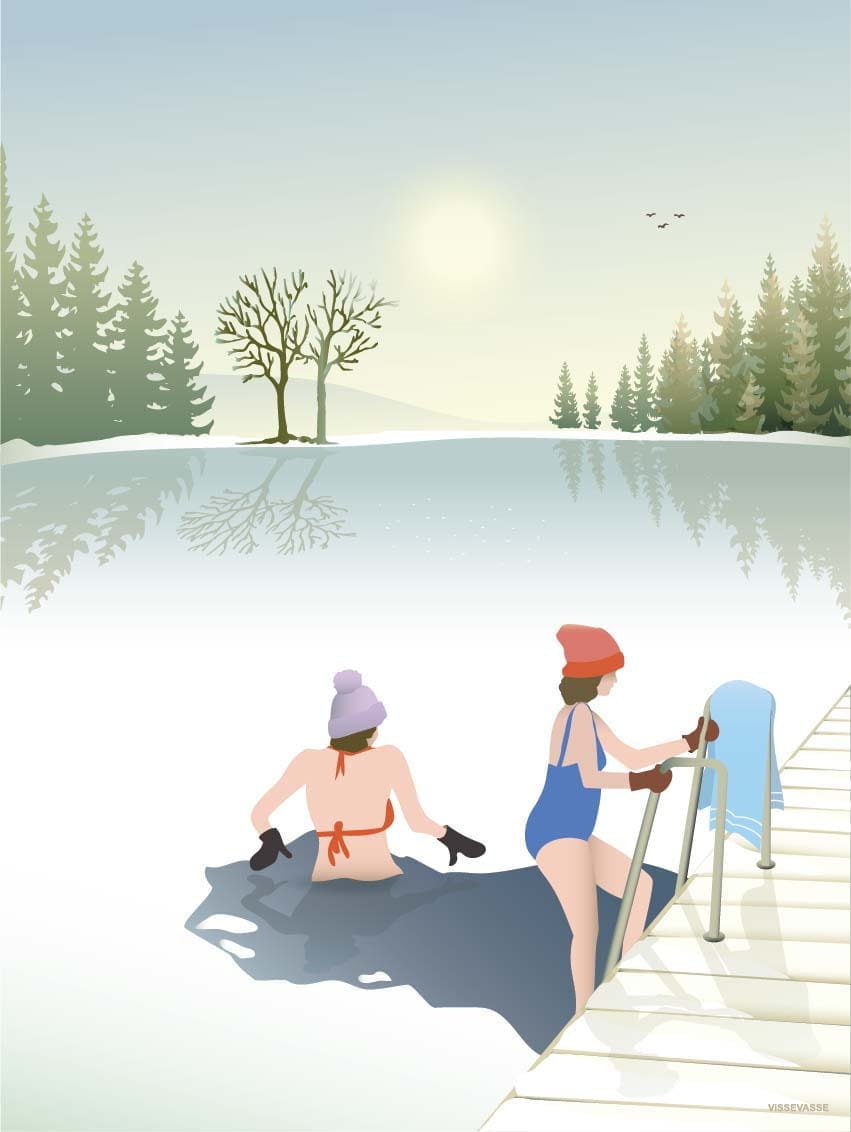 Affiche Vinterbad Vissevasse, 50x70 cm