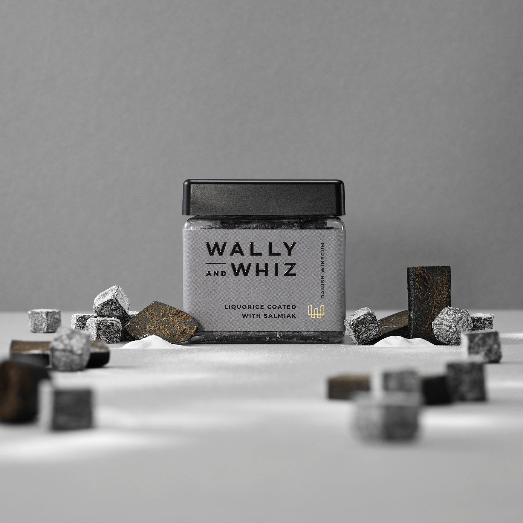 Wally y Whiz Wine Gum Cube, Regaliz con Salmiak, 140G