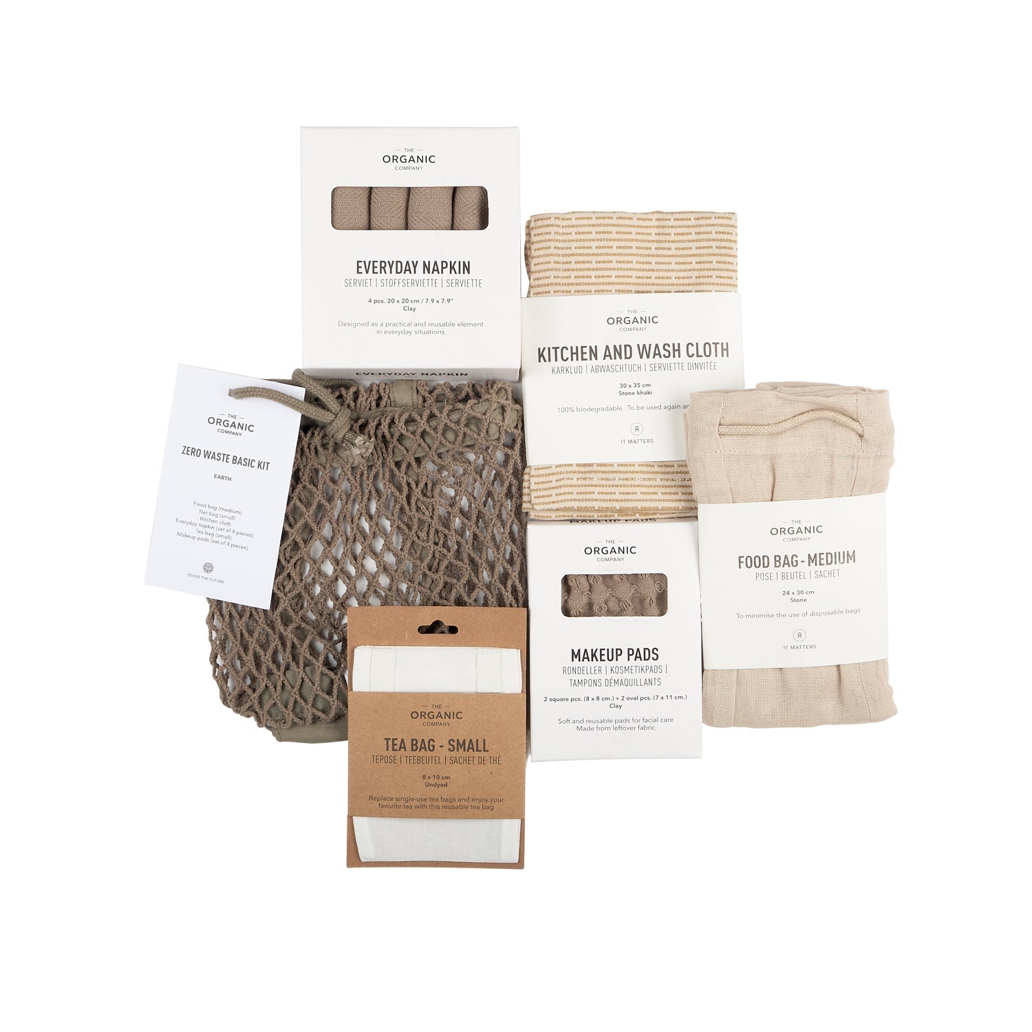 Organic Company Zero Waste Basic Kit, Earth