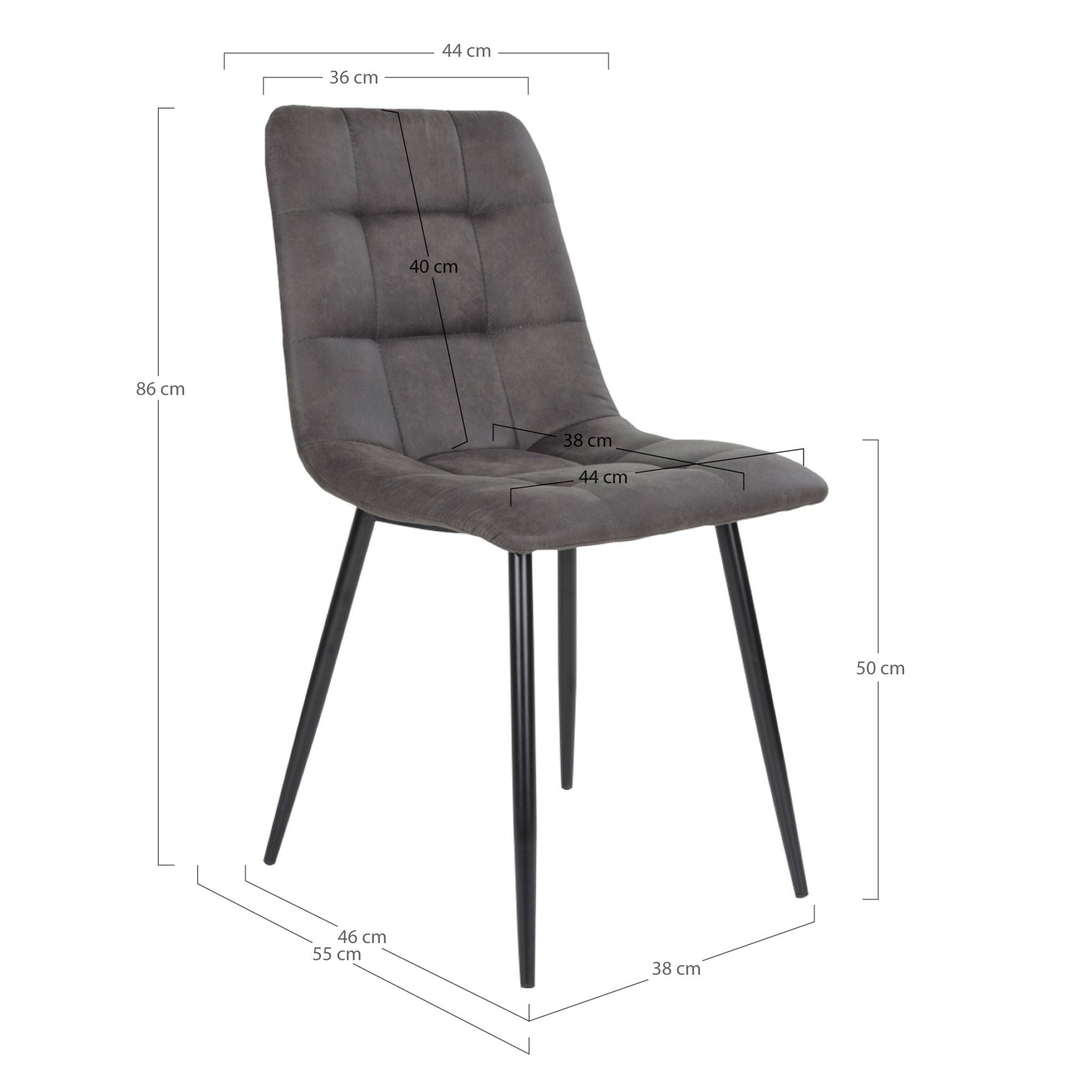 Silla de comedor Nordic Middelfart Nordic Middelfart - Juego de 2