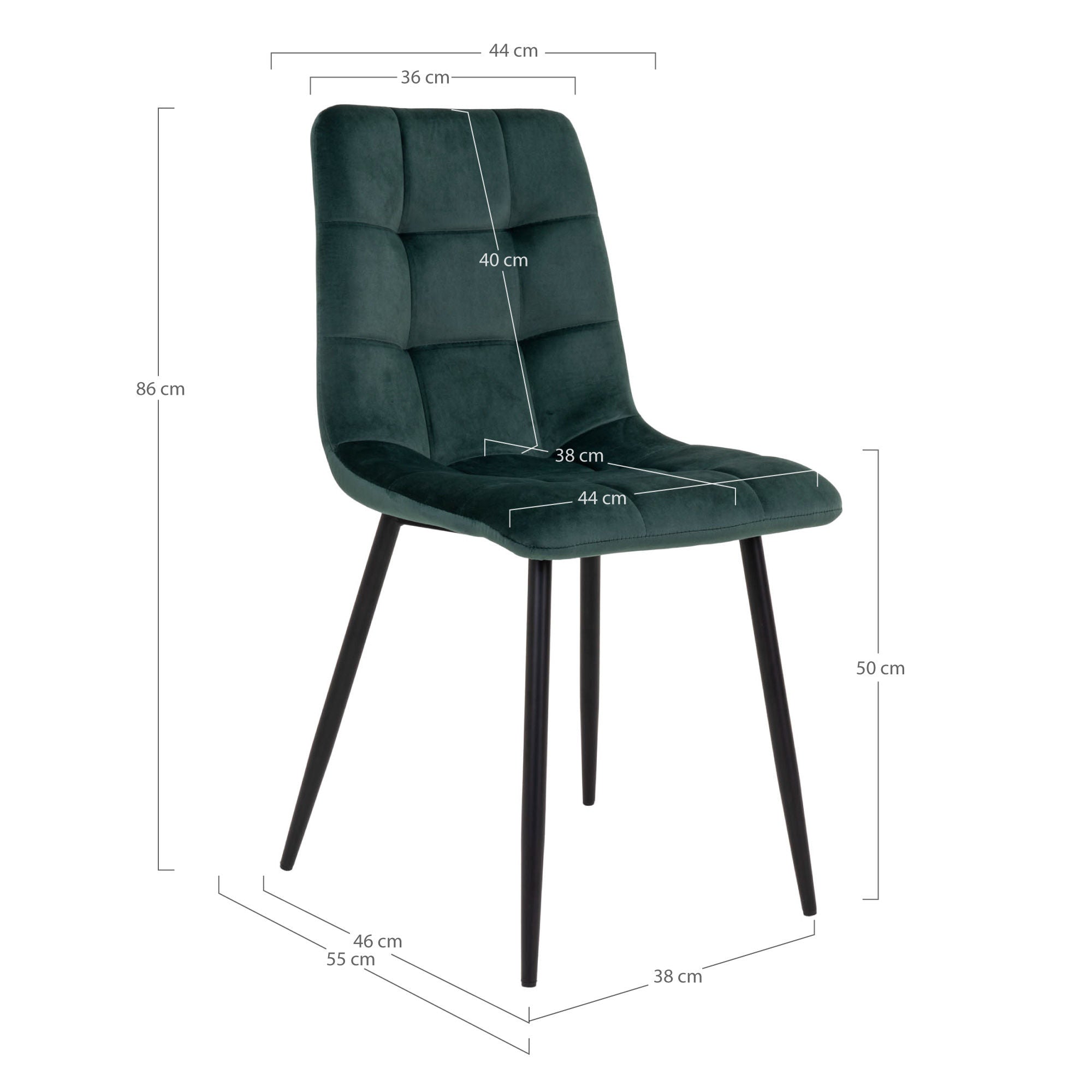 Silla de comedor Nordic Middelfart Nordic Middelfart - Juego de 2