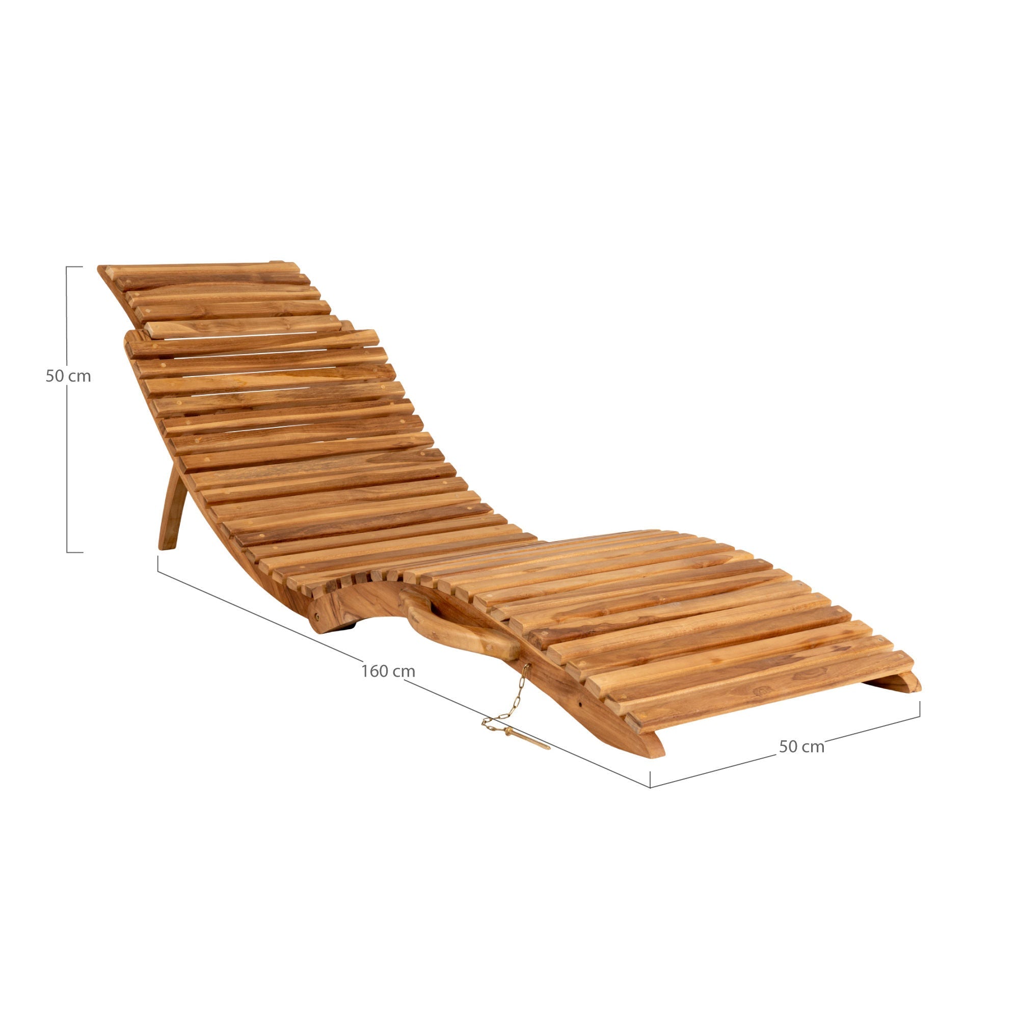 Haus Nordic Arrieta Teak Sunloungger