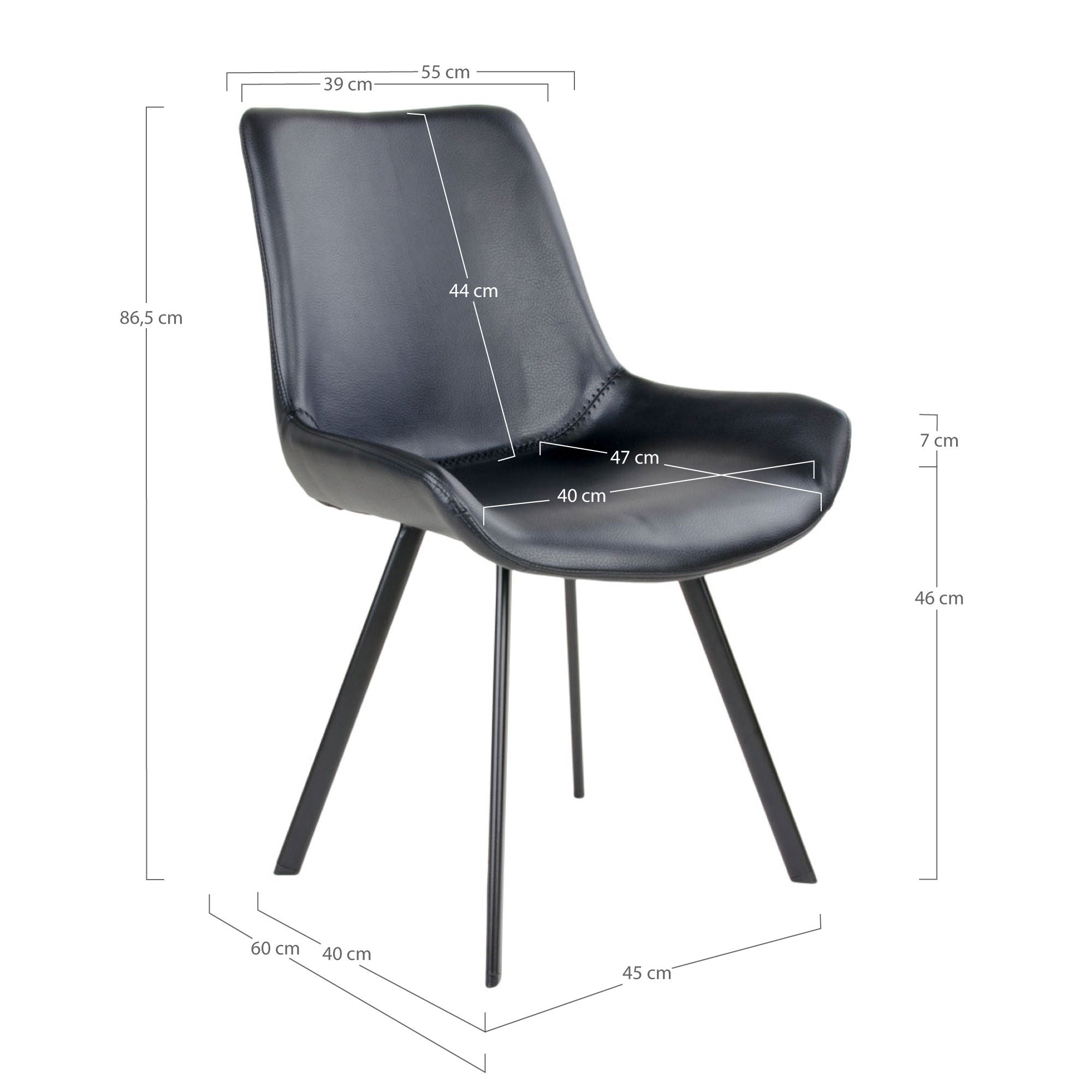 Chaise de restauration Nordic Memphis Nordic Memphis - Ensemble de 2