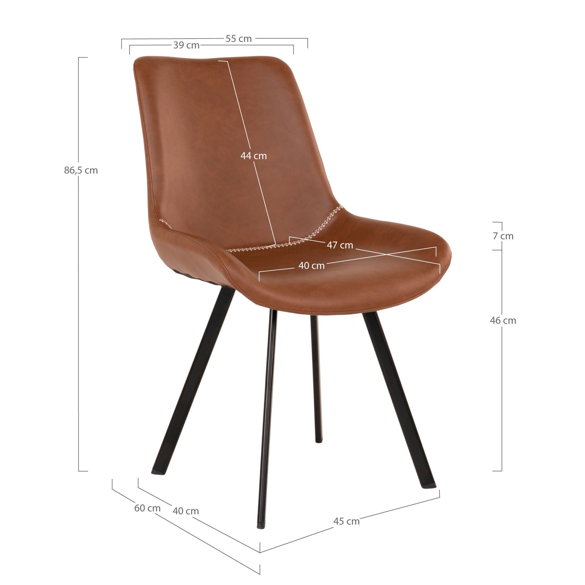 Huis Noordse Memphis Dining Chair - Set van 2