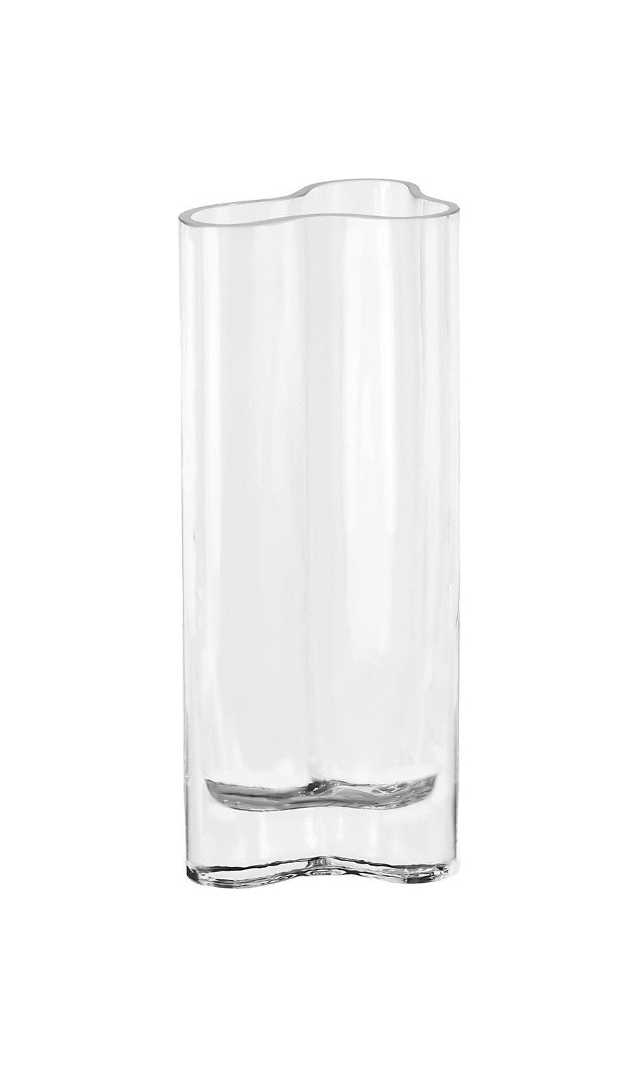 Aalto geïnspireerde slanke moderne glazen vaas, Coral26cl