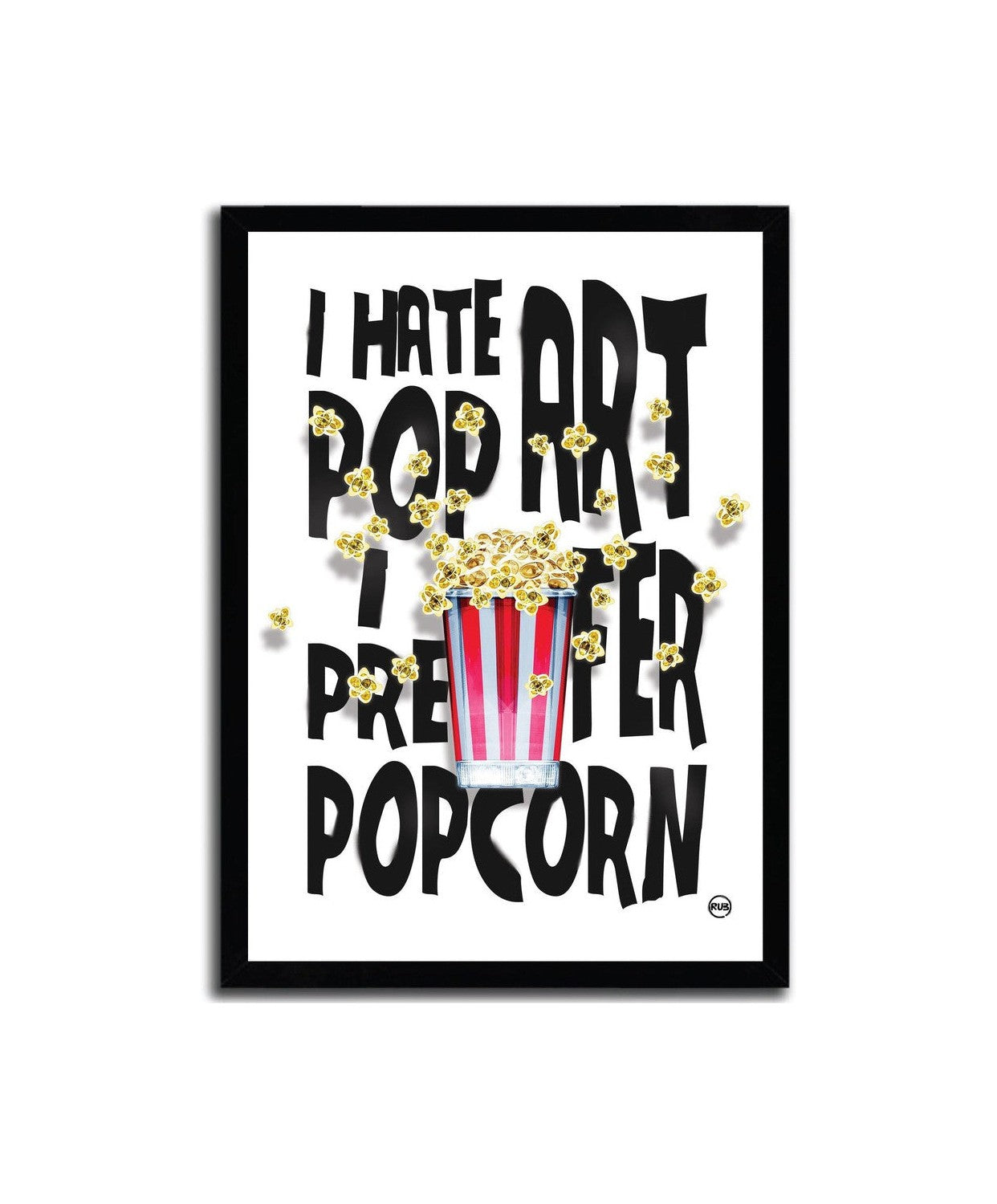 Affiche artprint pop-corn par Rubiant