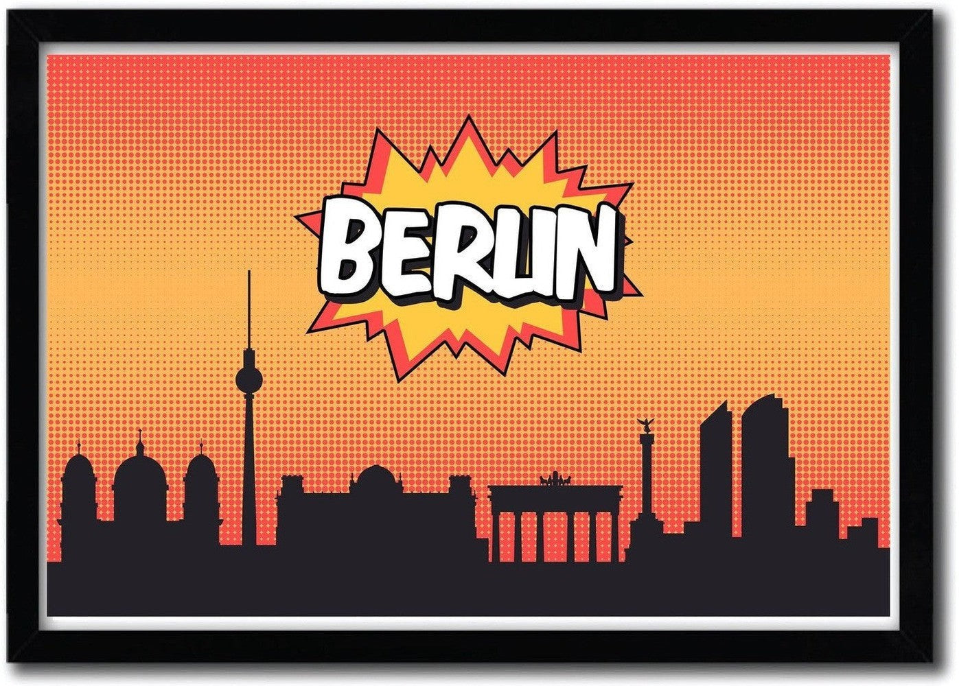 [product_category]-Affiche Berlin par OCTAVIAN MIELU-Magenta Raspberry-1