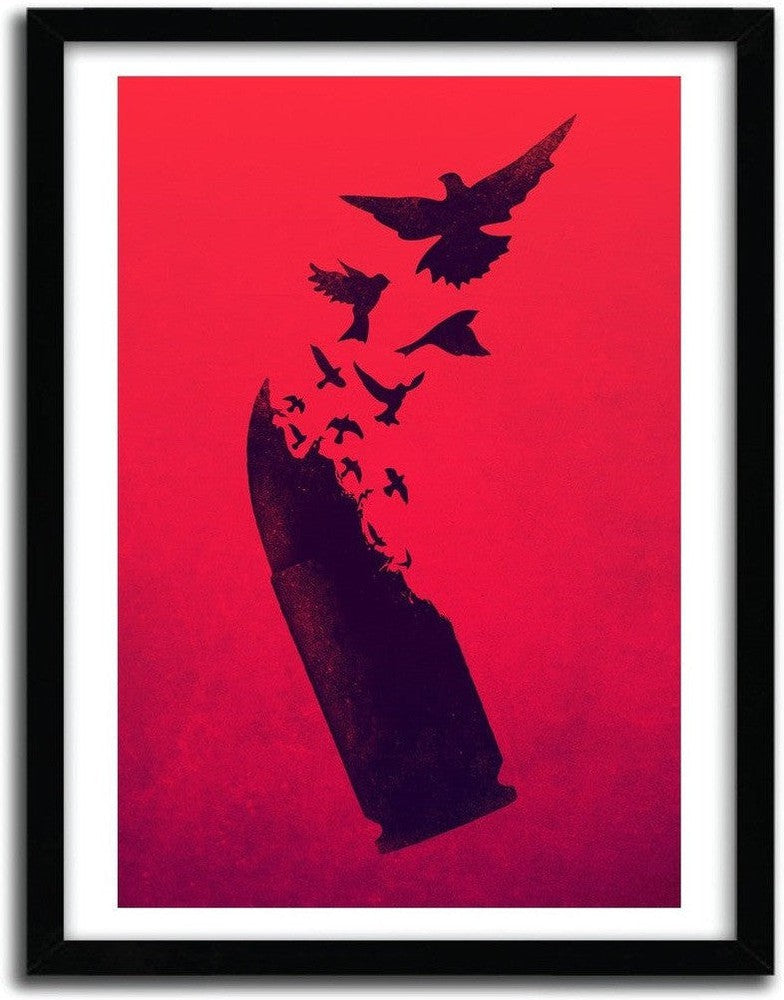 [product_category]-Affiche BULLET BIRDS by VICTORSBEARD-Magenta Raspberry-1