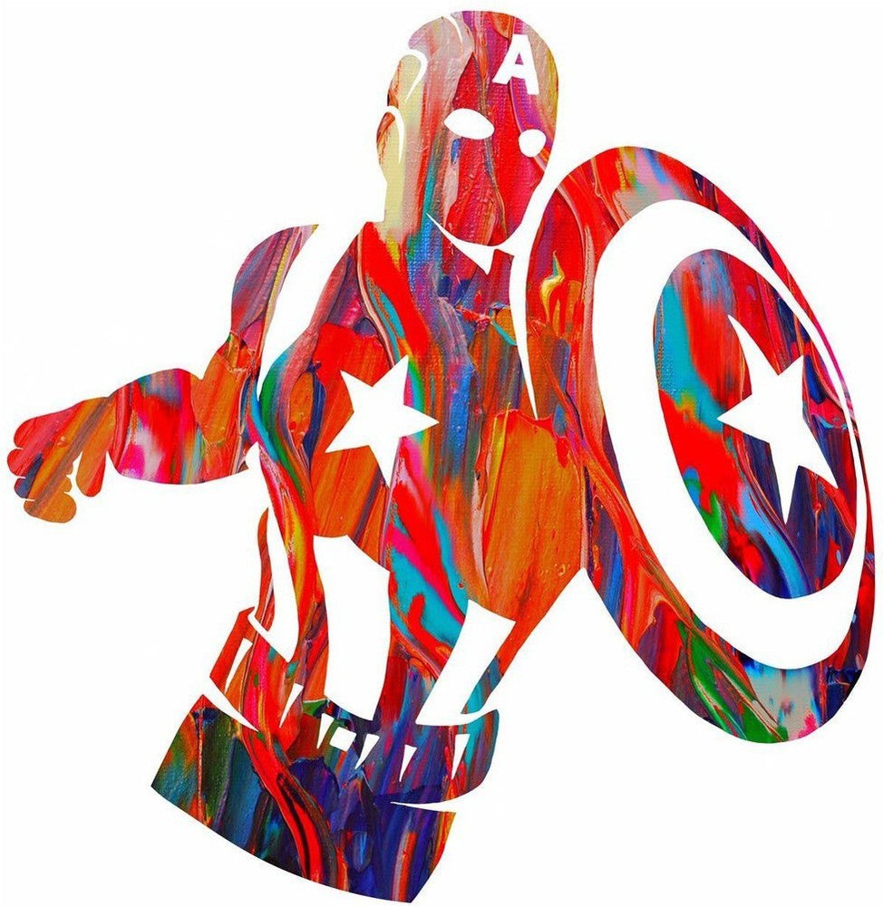 [product_category]-Affiche Captain Amercia by Sarkis-Magenta Raspberry-captain marvel-1