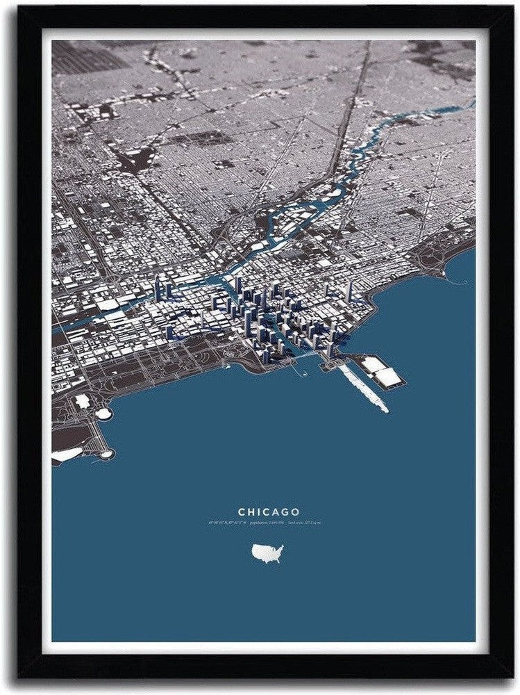 [product_category]-Affiche chicago 2 by Luis Dilger-Magenta Raspberry-1