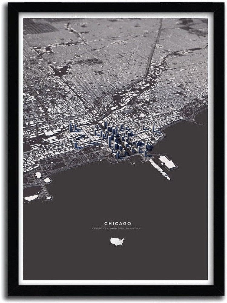 [product_category]-Affiche chicago I par Luis Dilger-Magenta Raspberry-1