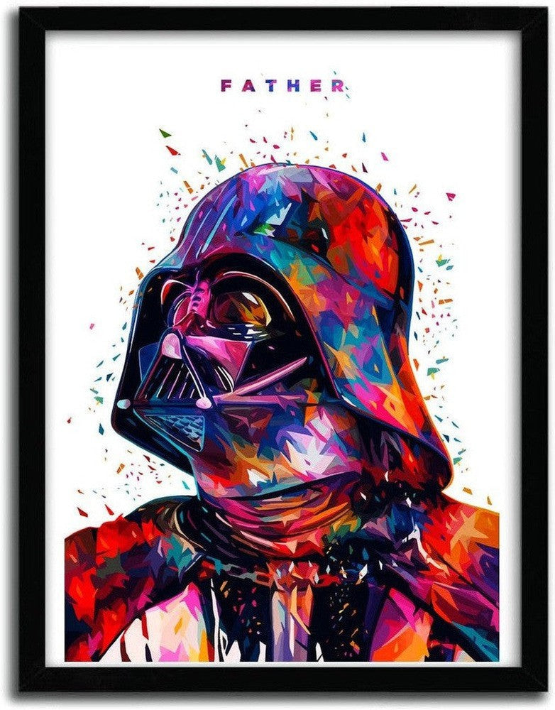 [product_category]-Affiche FATHER White par Alessandro Pautasso-Magenta Raspberry-1