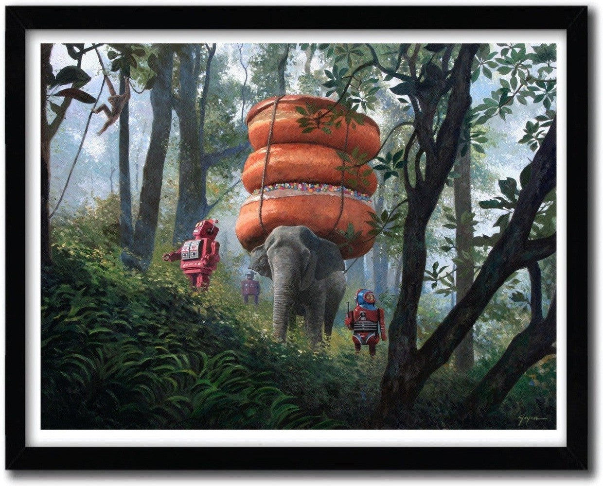 [product_category]-Affiche JUNGLE TREK par ERIC JOYNER-Magenta Raspberry-1