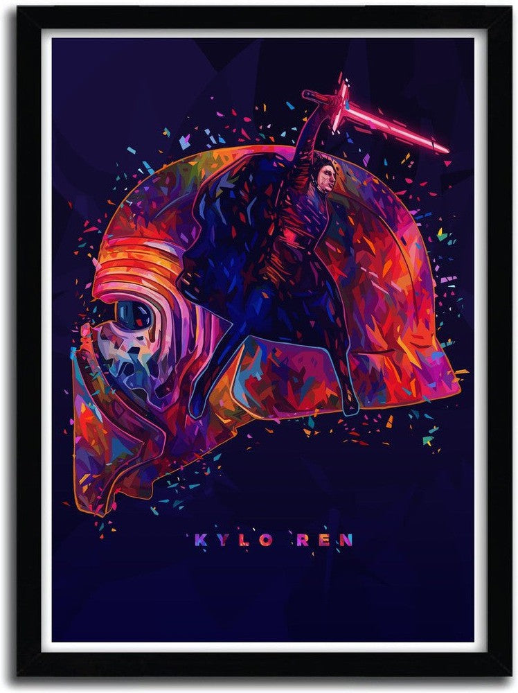 [product_category]-Affiche Kylo Ren par Alessandro Pautasso-Magenta Raspberry-1