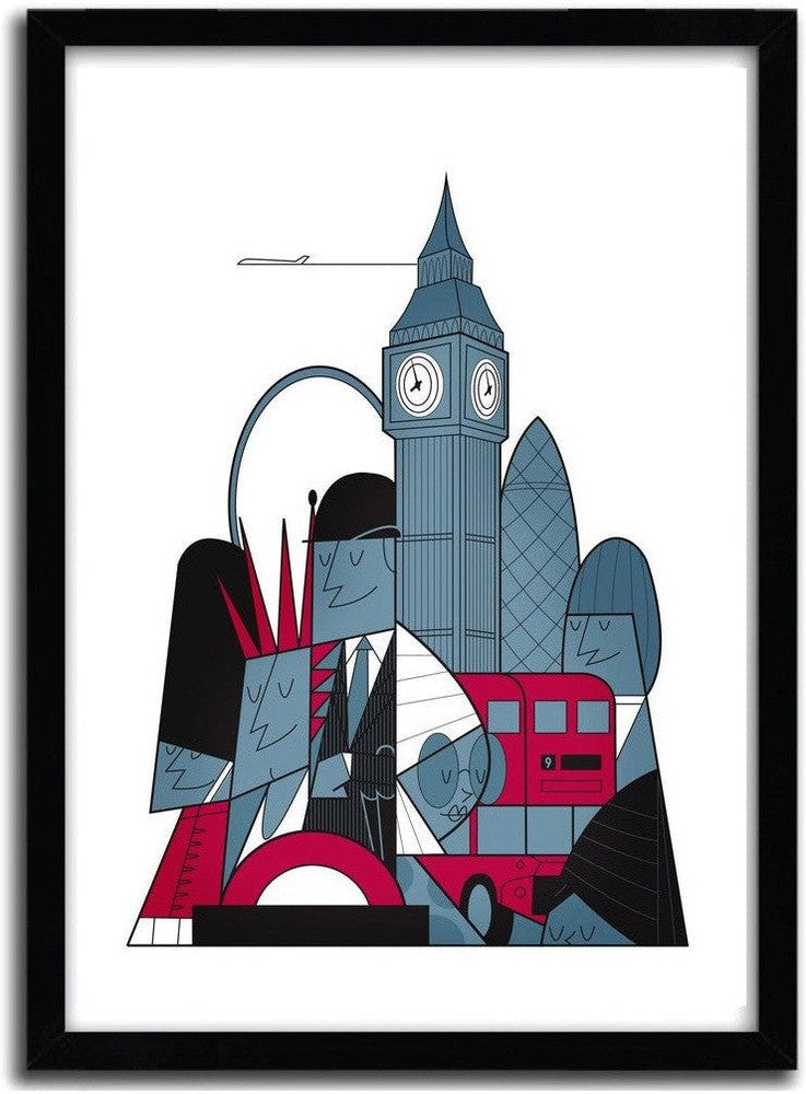 [product_category]-Affiche London par Ale Giorgini-Magenta Raspberry-1