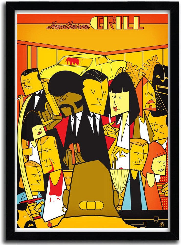 [product_category]-Affiche Pulp Fiction 2 par Ale Giorgini-Magenta Raspberry-1