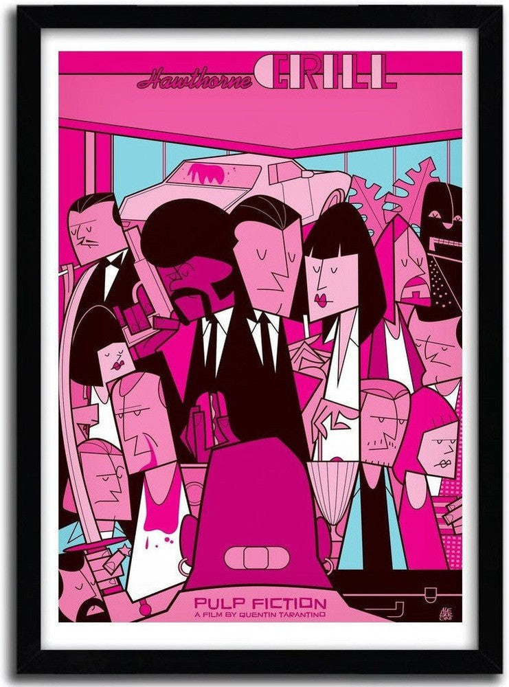 [product_category]-Affiche PULP FICTION par Ale Giorgini-Magenta Raspberry-1