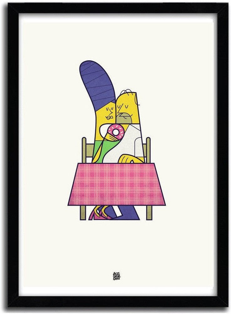 [product_category]-Affiche Simpson 2 par Ale Giorgini-Magenta Raspberry-1