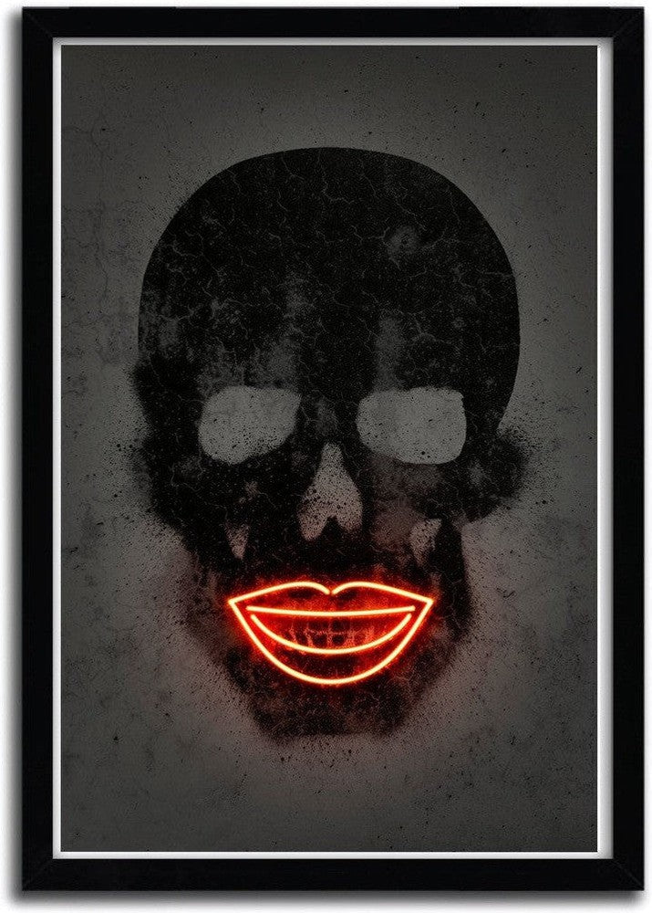 [product_category]-Affiche skull par OCTAVIAN MIELU-Magenta Raspberry-1