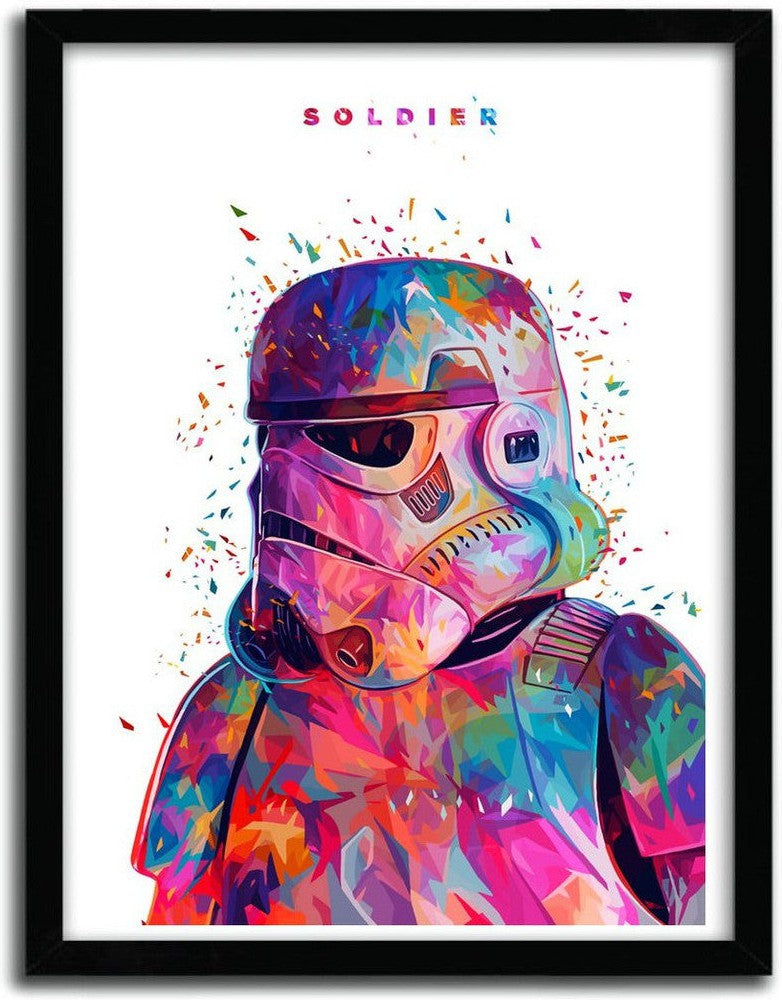 [product_category]-Affiche SOLDIER White par Alessandro Pautasso-Magenta Raspberry-1