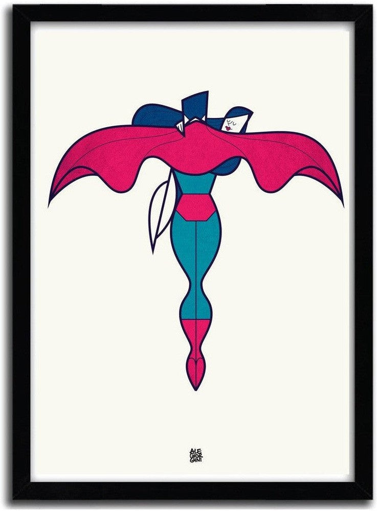 [product_category]-Affiche Superman par Ale Giorgini-Magenta Raspberry-1