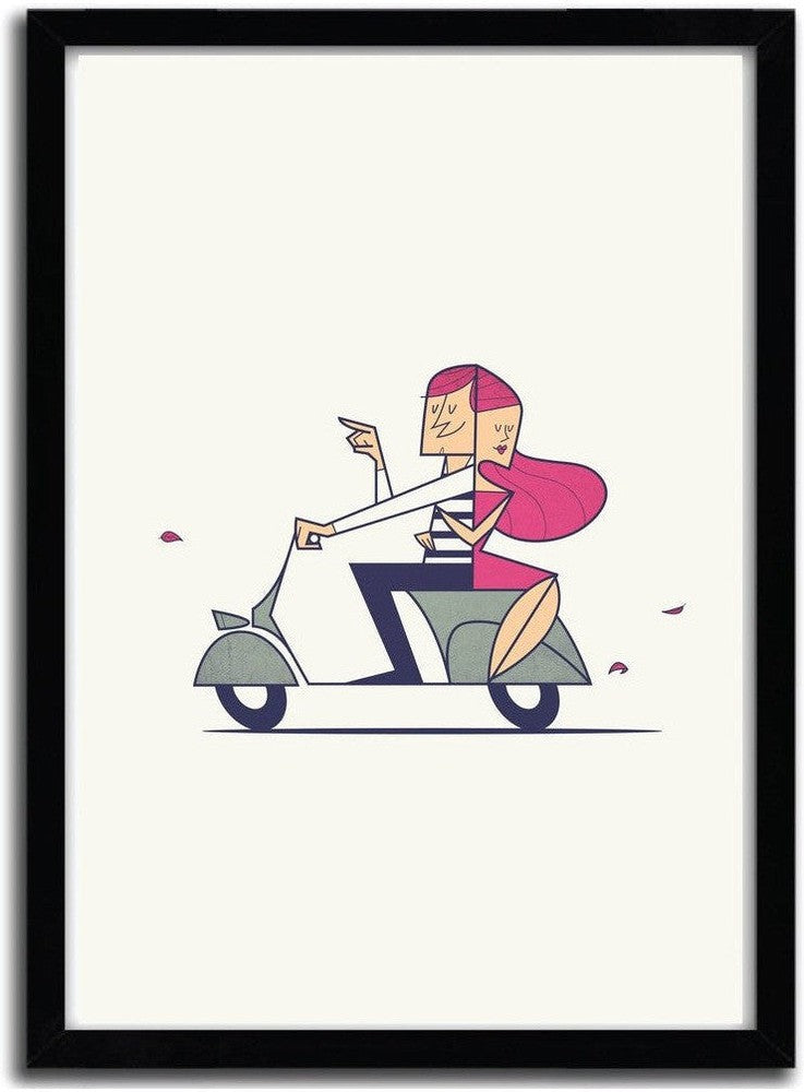 [product_category]-Affiche Vespa par Ale Giorgini-Magenta Raspberry-1