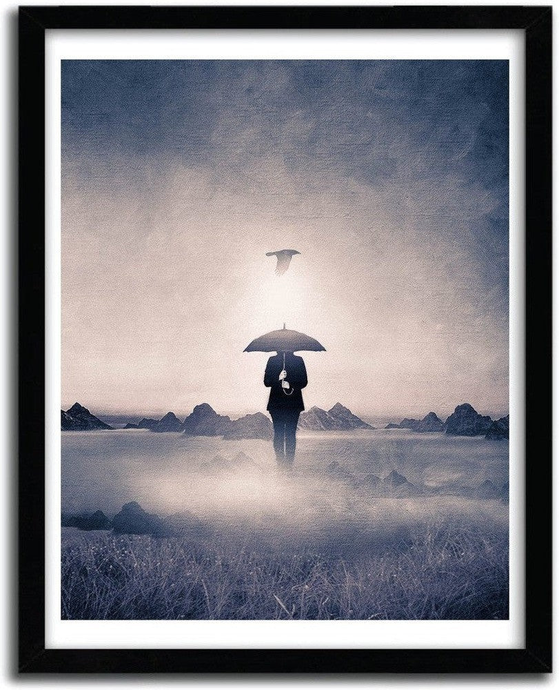 [product_category]-Affiche WAITING FOR THE RAIN by VIVIANA GONZALEZ-Magenta Raspberry-1