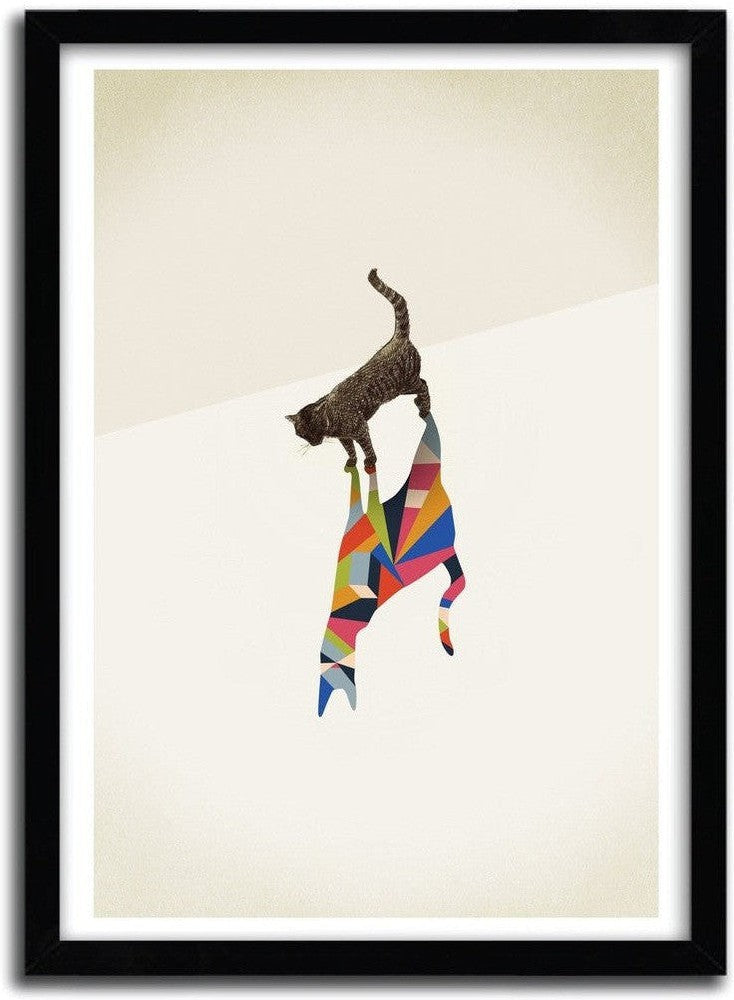 [product_category]-Affiche WALKING SHADOW, CAT par JASON RATLIFF-Magenta Raspberry-1