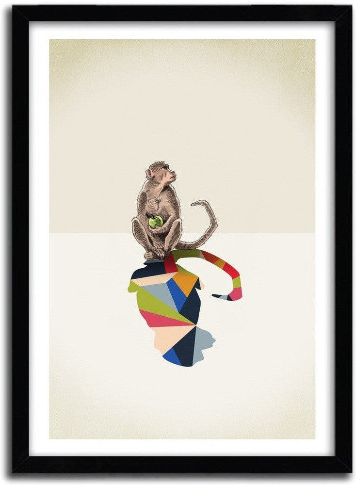 [product_category]-Affiche WALKING SHADOW, MONKEY par JASON RATLIFF-Magenta Raspberry-1