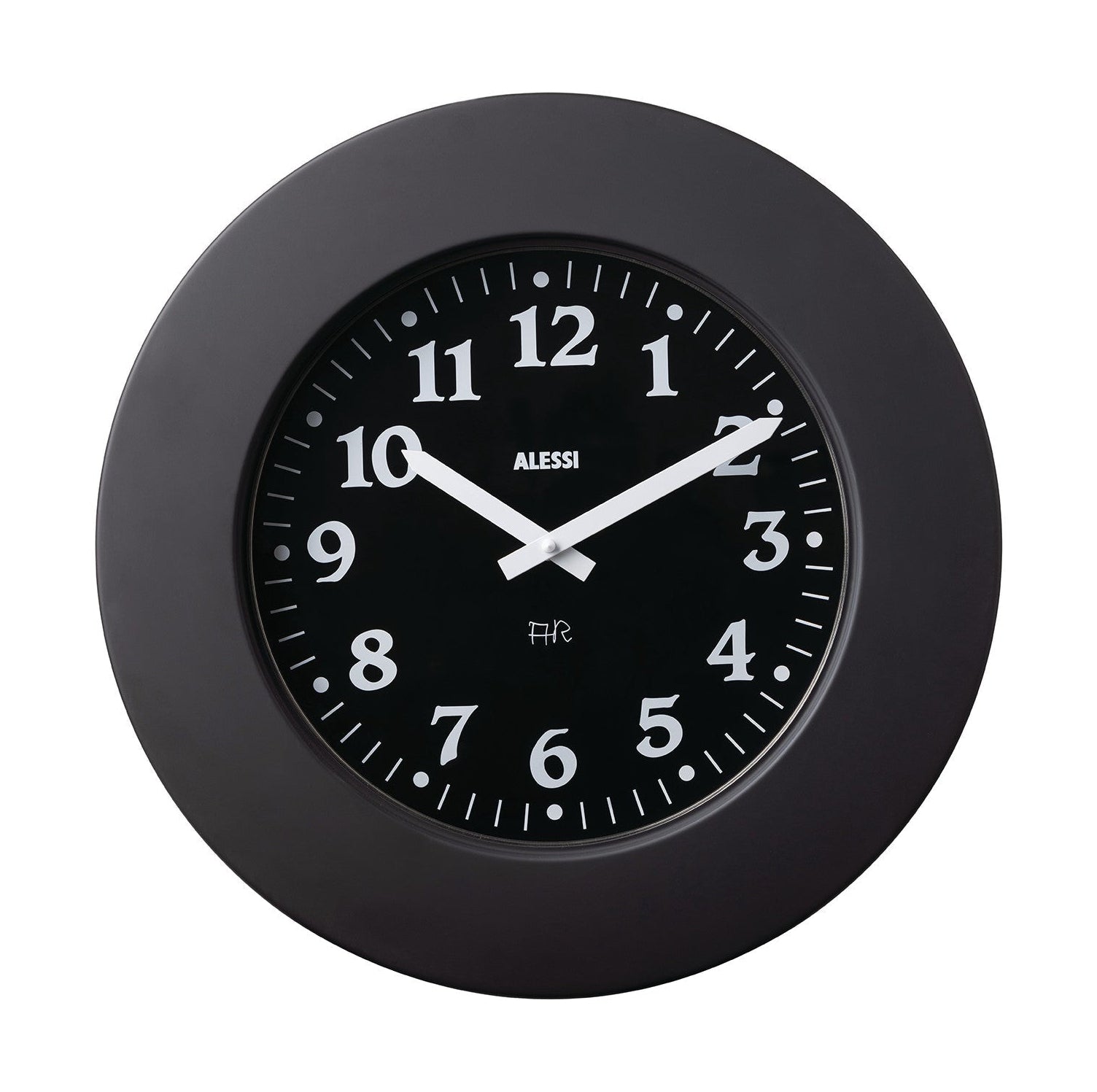 Alessi Momento Wanduhr, schwarz