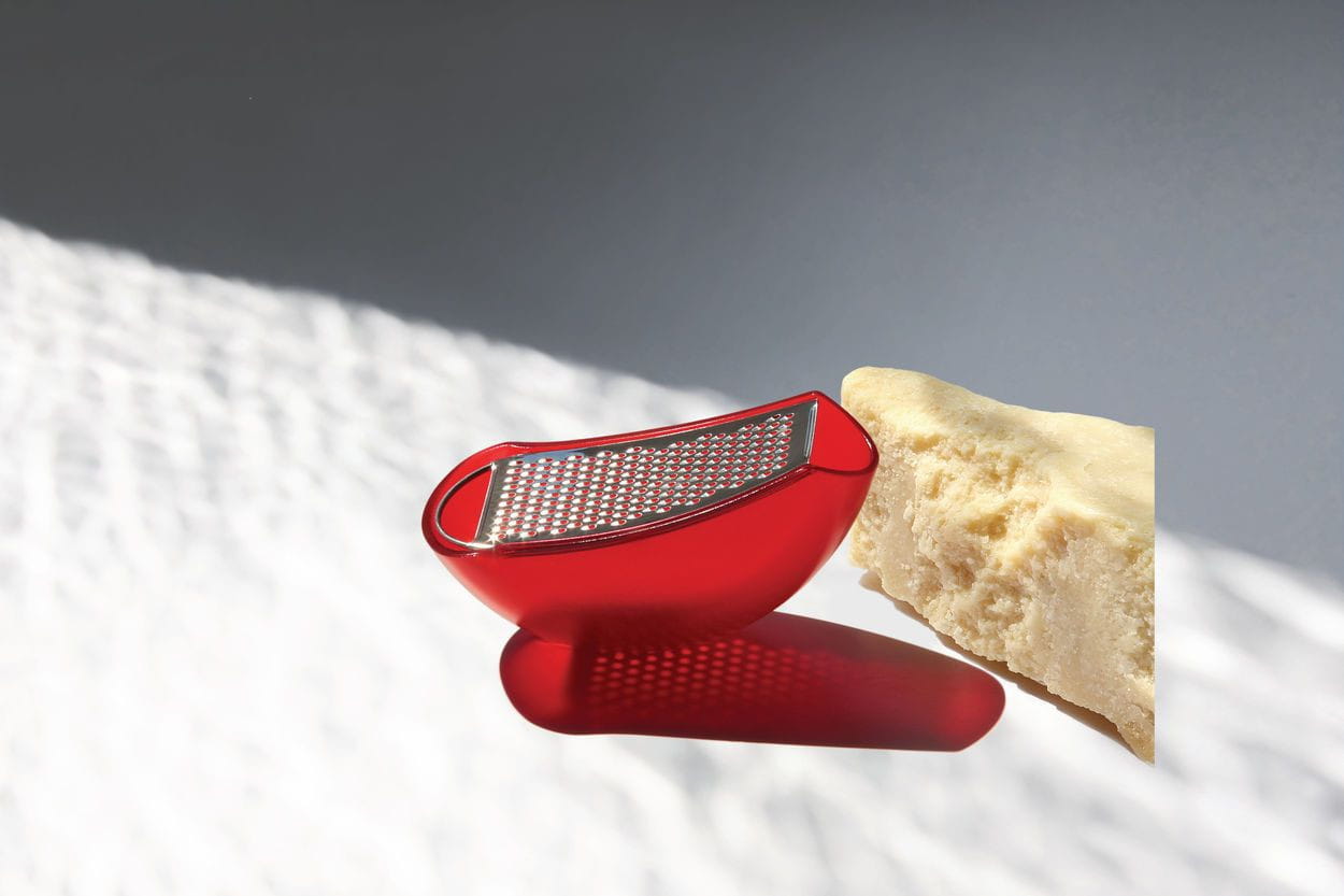 Alessi Parmenide Grater med ostetin, sort