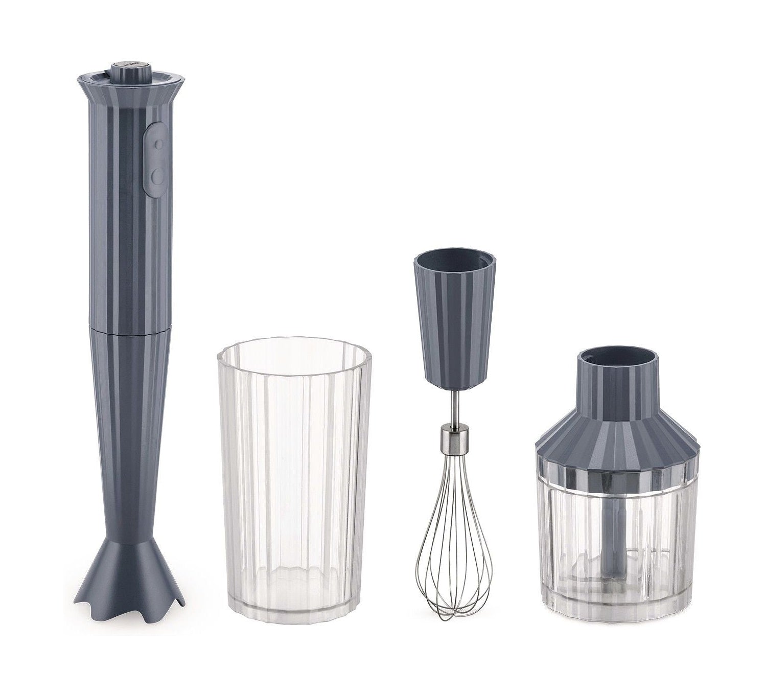 Alessi Plissé Hand Blender Set, Grey