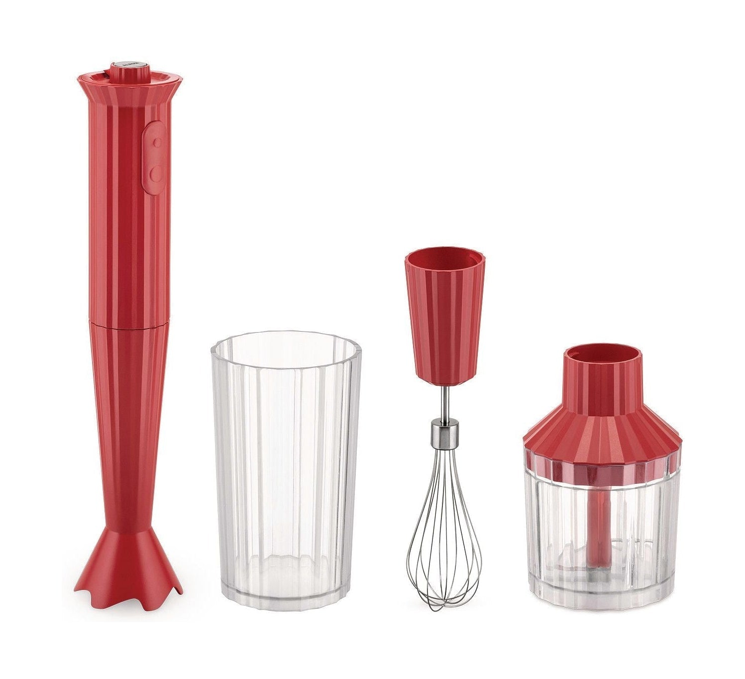 Ensemble de mélangeur à main Alessi Plissé, rouge