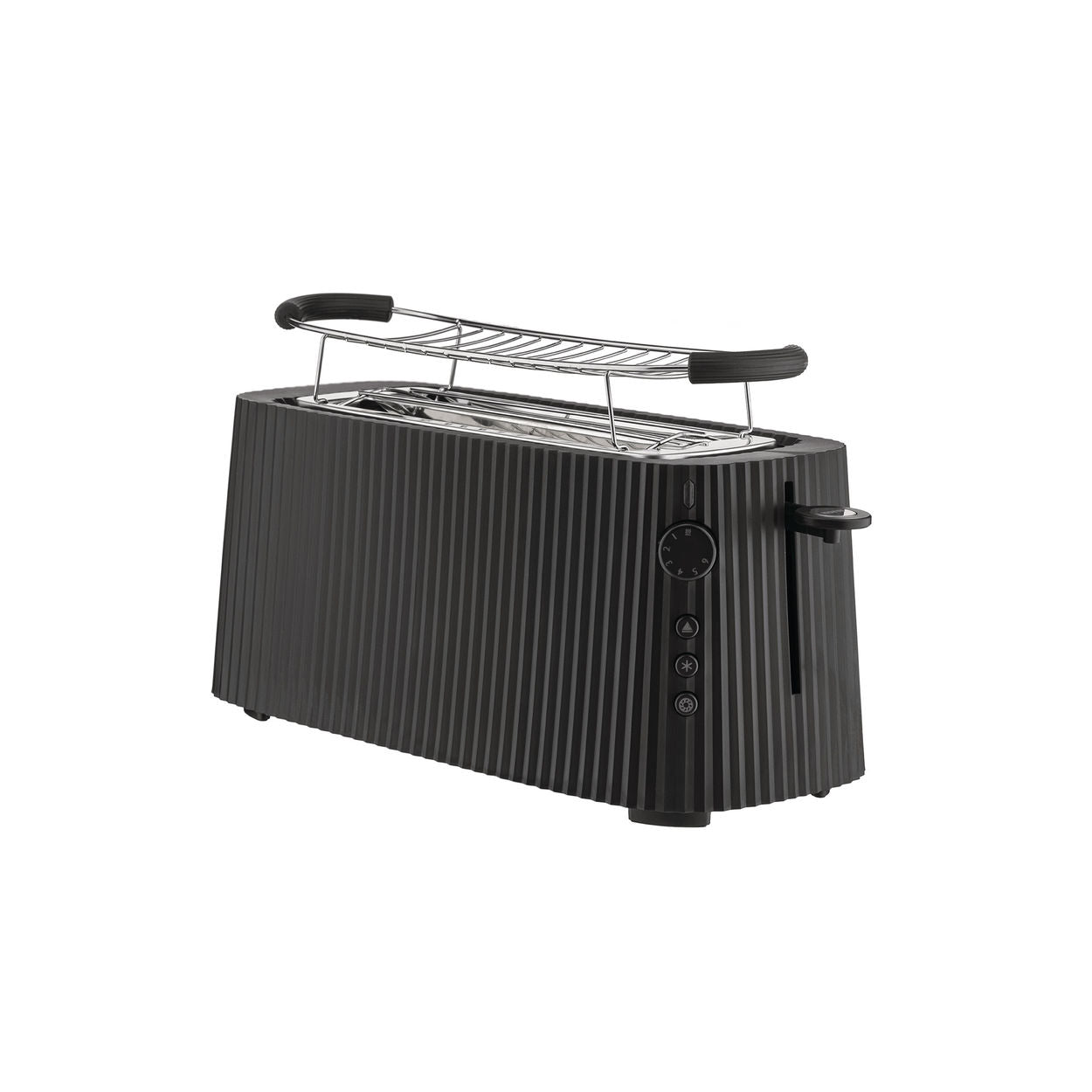 [product_category]-Alessi Plissé Long Double Toaster, Black-Alessi-8003299475698-MDL15 B-ALE-1