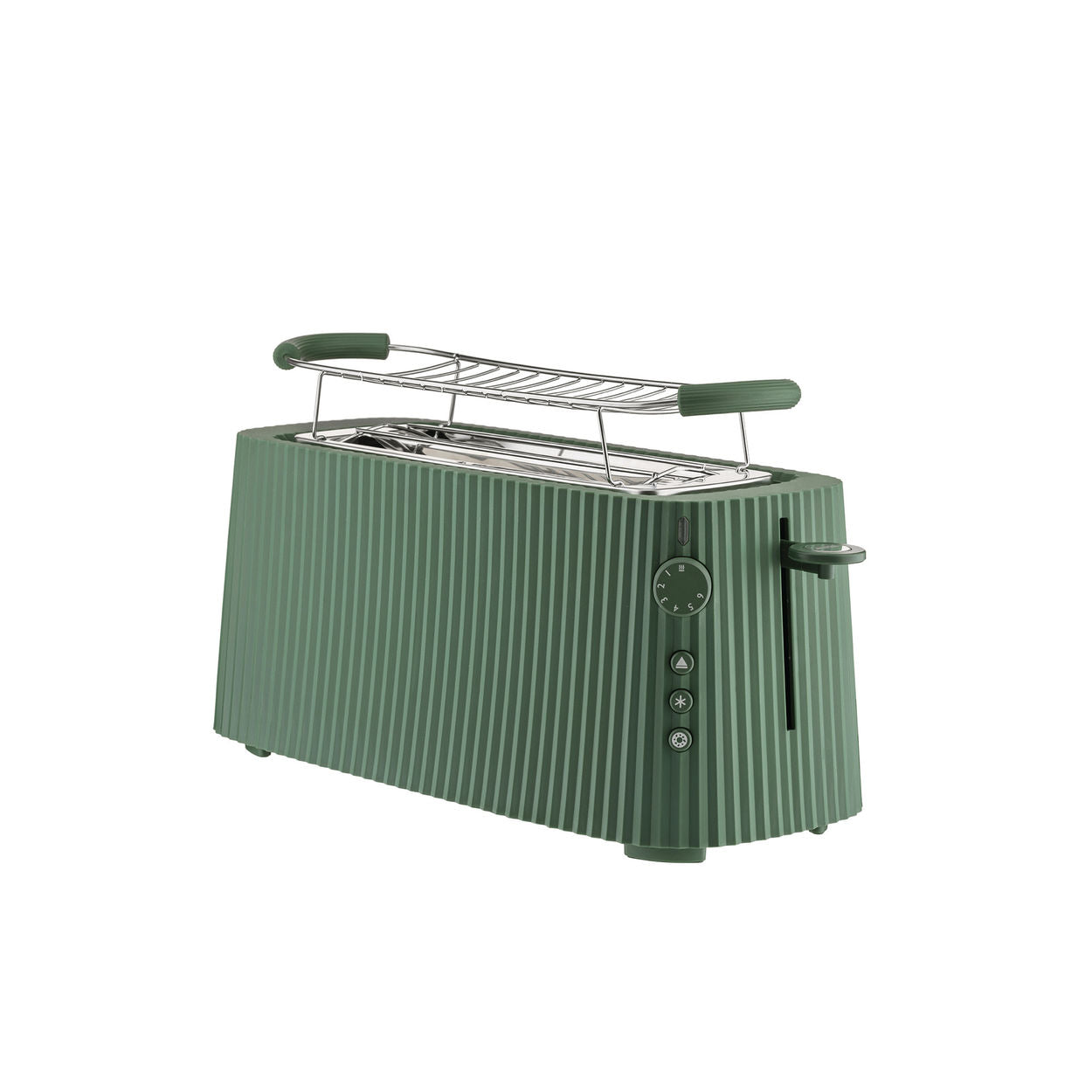 [product_category]-Alessi Plissé Long Double Toaster, Green-Alessi-8003299475674-MDL15 GR-ALE-1