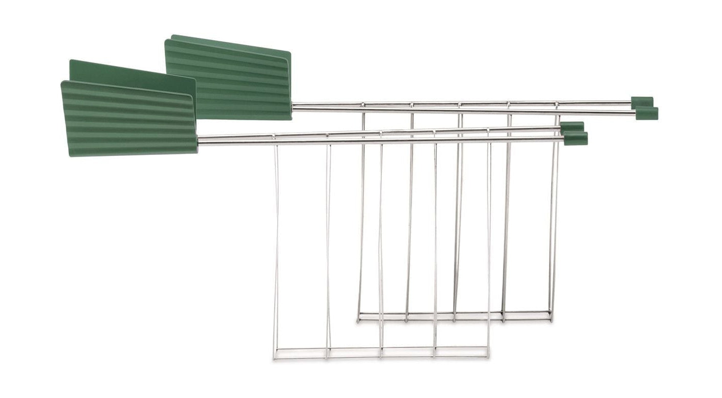 Alessi Plissé -Set aus zwei Toaster -Racks, grau