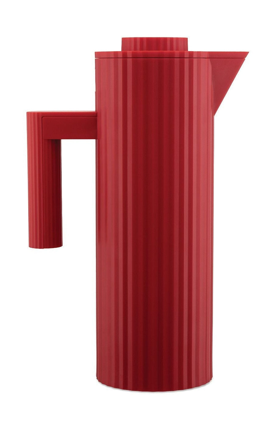 Alessi Plissé Thermo aislada Jug 1 L, rojo