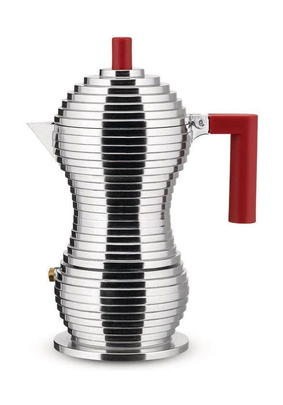 [product_category]-Alessi Pulcina Espresso Maker 3 Cups, Aluminium/Red-Alessi-8003299388073-MDL02/3 R-ALE-7