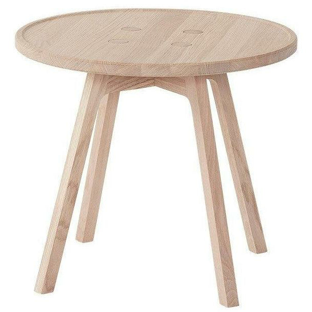 Andersen Furniture Table basse C2 en chêne pigmenté blanc, ø 50 cm