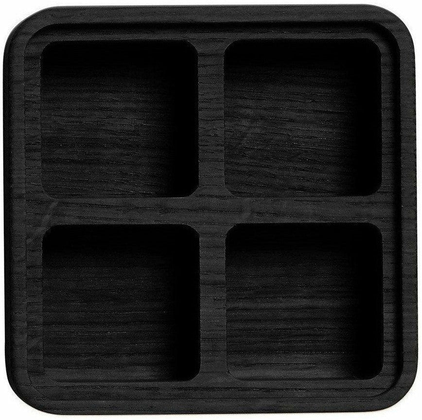 Les meubles Andersen créent une boîte en noir, 4 compartiments, 12x12cm